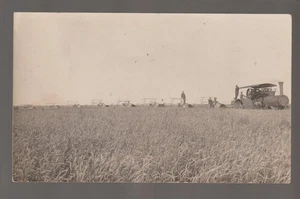 Barrett MINNESOTA RPPC 1913 DAMPFMASCHINE Traktor ERNTE WEIZEN Landwirtschaft Landwirtschaft - Bild 1 von 3