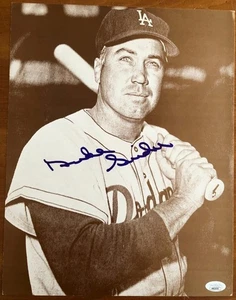 DUKE SNIDER Signed 11X14 B&W Photo JSA MM24049 - Picture 1 of 1