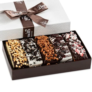 Caja de regalo 5 biscotti de chocolate de San Valentín, cesta de regalo de galletas gourmet para comida de - Imagen 1 de 12