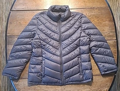 Chaqueta de Plumón Calvin Klein Premium XXL Gris Embalable Ligera Cuello Alto Foto 1 de 4