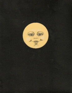 IMPRESIÓN DE PINTURA HALLOWEEN MAGIA luna ESTILO VINTAGE ARTE POPULAR RYTA 8X10 GÓTICO - Imagen 1 de 1