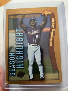 Rickey Henderson Season Highlight Chrome