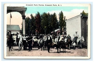 Crescent Park Ponies Crescent Park Rhode Island R.I. Postcard E4 - Bild 1 von 2