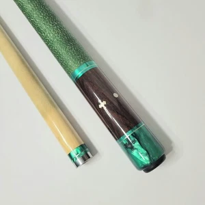 Vintage Viking USA Pool Cue Green Billiards a456 a50 - Picture 1 of 24