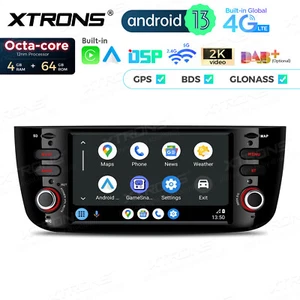 6.2" Android 13 8-Core Car GPS Stereo Radio DAB+ Head Unit for Fiat Punto Linea - Picture 1 of 20