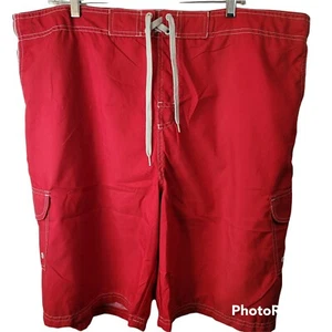 Revolution Mens Red Cargo Board Short Trunks Net Lining Elastic Waist XL - Picture 1 of 9