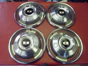 VINTAGE 1966-67 CHEVY CAPRICE 14" HUBCAPS WHEEL COVERS - Picture 1 of 10