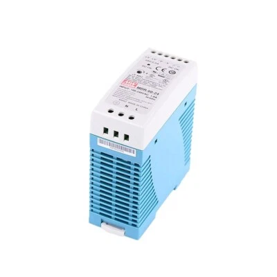 MDR-60-24 MEANWELL 60W 24VDC 2.5A 115/230VAC DIN Rail Power Supply CNC - Image 1 of 3