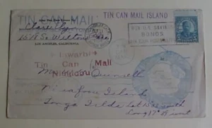 TONGA TIN CAN COVER FROM USA 1936 WITH US STAMP - Picture 1 of 2