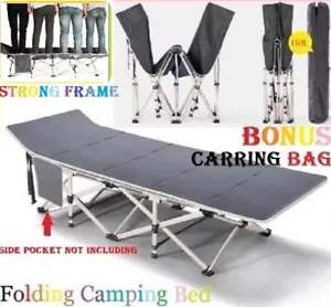 190cm Portable Stretcher Single Foldable Folding Bed+Mattress Recliner Camping - Picture 1 of 1