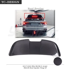 Alerón trasero de fibra de carbono para 17-22 RS4 B9 B9.5 Avant RS01R Rear Roof Spoiler Wing - Imagen 1 de 24