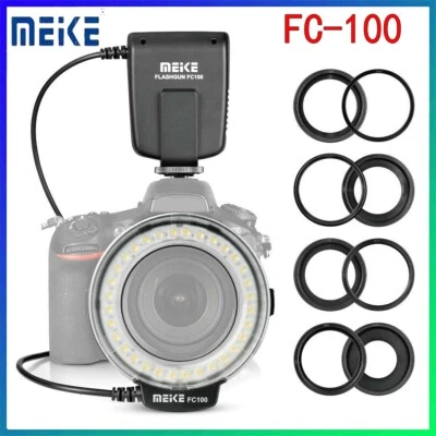 Meike FC-100 Macro LED Ring Flash Light for Canon Nikon Olympus Camera Pentax - Image 1 of 4