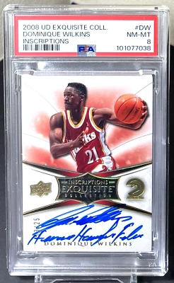 ( /25 ) Dominique Wilkins 2008-09 Exquisite Collection Inscriptions Auto Rare - Image 1 of 3