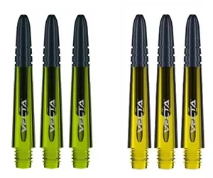 2 New Sets Winmau Vecta Short Dart Shafts – Ships w/ Tracking - Green & Yellow - Picture 1 of 1