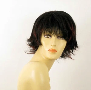 wig for women 100% natural hair black and red wick ref OLIVIA 1b410 PERUK - Imagen 1 de 8