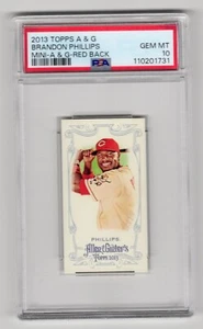 2013 Topps Allen & Ginter Baseball - Brandon Phillips Mini Red Back /25 - PSA 10 - Picture 1 of 2