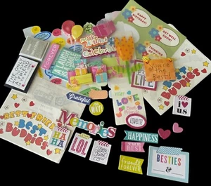 Lot Of Scrapbooking Stickers Friendship & Birthdays All Open With Missing Pcs - Picture 1 of 13