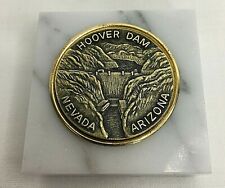Hoover Dam - Nevada / Arizona - USA - Metal Coin and Marble Paper Weight - 2004