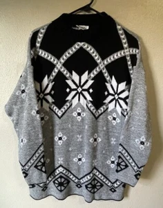 Vintage USA Made Basic Editions Men’s Large Acrylic Crewneck Sweater   SW-144 - Picture 1 of 7