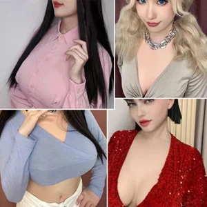 Silicone Breast Plate Forms Crossdresser Drag Queen Fake Breast Enhancer B-H Cup - Picture 1 of 12