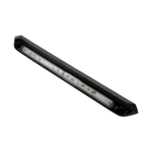 BLACK WITH SWITCH 500mm DUAL LED 12V AWNING BUG LIGHT AMBER/WHITE LIGHTS IP67 - Picture 1 of 4