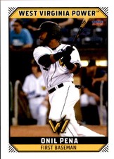 2019 West Virginia Power Choice 22 Onil Pena Dominican Republic DR Baseball Card
