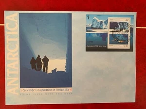 AAT AUSTRALIAN ANTARCTIC 1990 FDC USSR RUSSIA MINISHEET COOPERATION CASEY - Picture 1 of 1