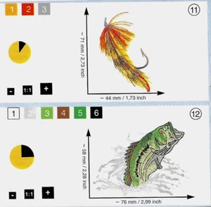 FISHING #33 Pfaff Creative Embroidery Card - 7560, 7562, 7570, 2140 2170 TESTED - Picture 1 of 12