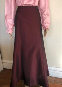 Ann Taylor burgunderrot Taft Maxirock Gr. 4 neu mit Etikett 168 $ Urlaub besondere Anlässe - Bild 1 von 15