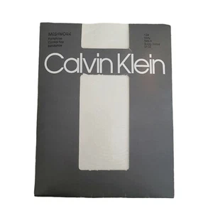 Calvin Klein Meshwork Pantyhose Size A Color IVORY - Sandaltoe 1985 Vintage - Picture 1 of 2
