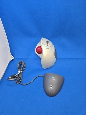 Logitech Cordless TrackMan Wheel Computer Mouse w/ Reciever T-RA18 Tested Workin - Image 1 of 4