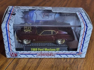 VHTF Chase 2010 M2 Machines 1969 FORD MUSTANG GT Ground Pounders 10-08 GOLD - Picture 1 of 7