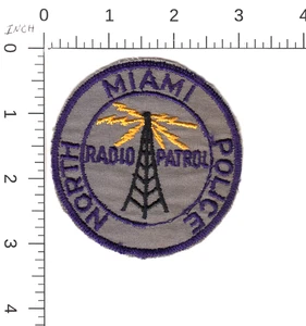 VINTAGE ORIGINAL -- NORTH MIAMI RADIO PATROL -- CC BACKING FLORIDA POLICE PATCH - Bild 1 von 2