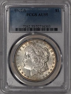 1899-S Morgan Silver Dollar $1 PCGS AU55 - Picture 1 of 3