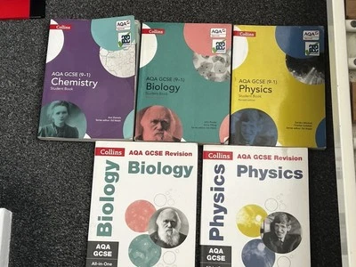 Collins AQA GCSE Science, Chemistry Biology Physics Books And Revision Guides. - Image 1 of 2