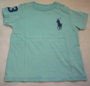 Ralph Lauren Boys Designer Top T-shirt Age 6 Years Big Pony NEW Turquoise RL 7 - Picture 1 of 14