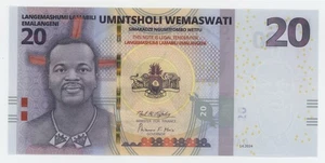 Eswatini 20 Emalangeni 1-4-2024 Pick B44 UNC Uncirculated Banknote  - Picture 1 of 2