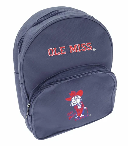 Mississippi Rebels NCAA Kids Mini Backpack School Bag, Navy Cover