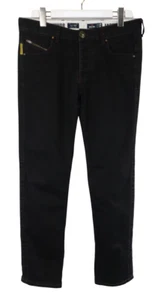 ARMANI Jeans J50 Extra Slim Jeans Men's W33 L30 Stretch Button Fly Black - Picture 1 of 7