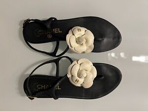Chanel-Camilia Sandals/CC/Black/37