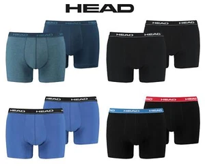 HEAD Boxer Shorts Mens Cotton Stretch Athletic Fit Boxers Underwear (2 PACK) - Picture 1 of 20