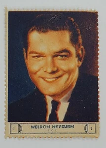 Weldon Heyburn 1932 Movie Star Trading Card National Screen Star Stamps - Picture 1 of 2
