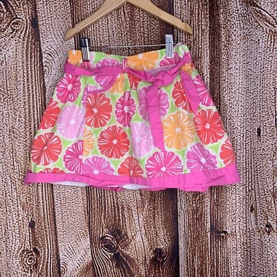 Falda forrada con giro rosa floral talla 6X Lilly Pulitzer para niña usada en excelente estado Foto 1 de 3