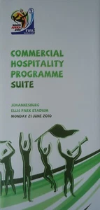 Menu FIFA World Cup 20/6/2010 Spain Espana vs Honduras # Johannesburg - Picture 1 of 1
