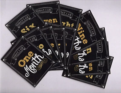 CALENDARIO BEBÉ PRIMER AÑO (12) CORTE A MANO 3x4 TARJETAS BOLSILLO/EFÍMERAS Foto 1 de 4