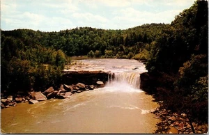 Vtg Corbin Kentucky KY Cumberland Falls River West Bank Chrome View Postcard - Picture 1 of 2