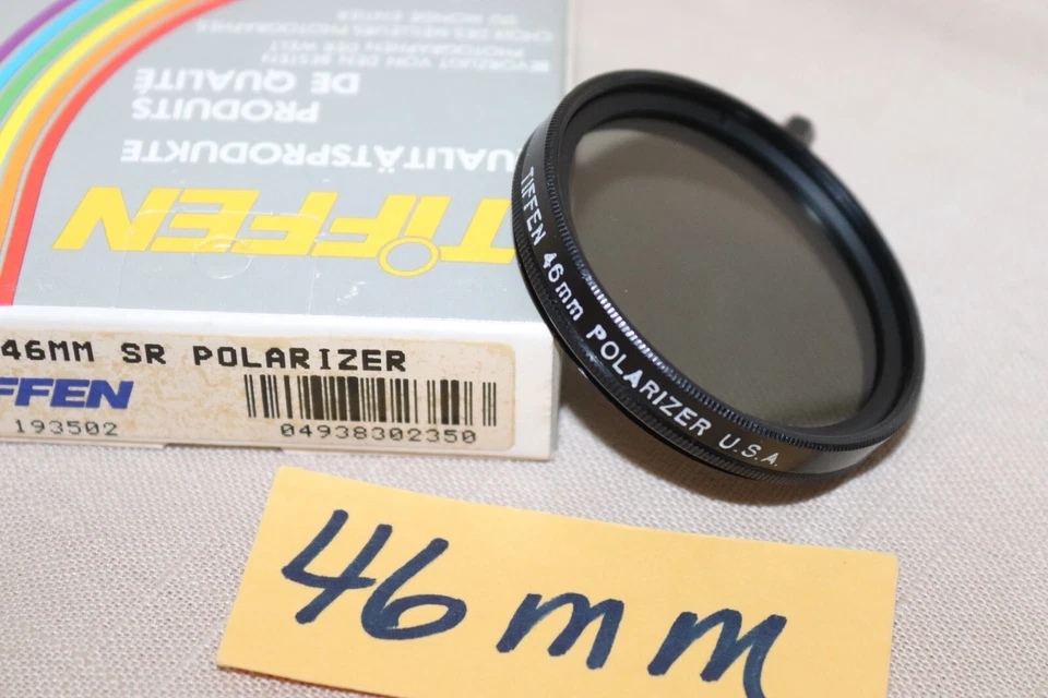 New Vtg TIFFEN 46mm Polarizer FILTER 46mm Linear Polarizing Filter f/SLR Cameras - Image 1 of 4