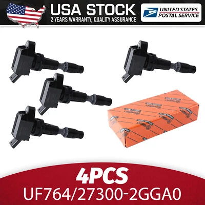Set of 4 New Ignition Coil 27300-2GGA0 For Hyundai Santa Fe Sport 2017-2018 - Image 1 of 4