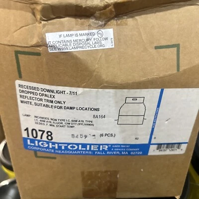 Lightolier 1078 5" Wet Location Dish Diffuser Trim. New