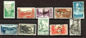 1934 U.S. NATIONAL PARKS ISSUE COMPLETE SET OF 10 Sc#740-49 Used Neat PMs! - Picture 1 of 1